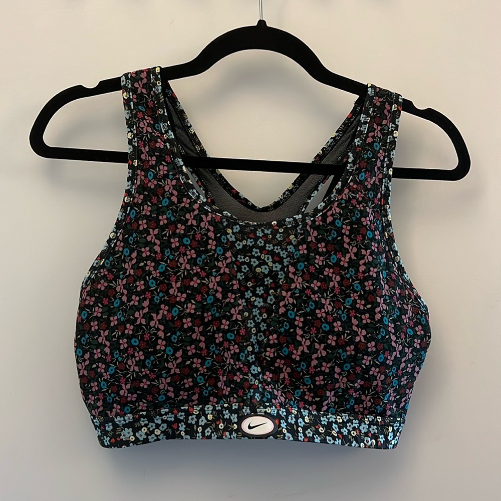 Nike Dry Fit Racerback Floral Sports Bra - Size XL